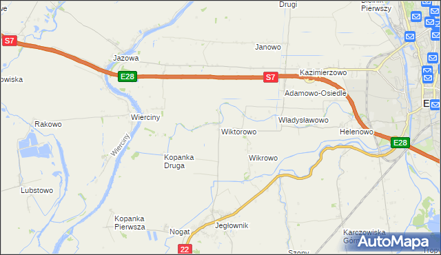 mapa Wiktorowo gmina Gronowo Elbląskie, Wiktorowo gmina Gronowo Elbląskie na mapie Targeo