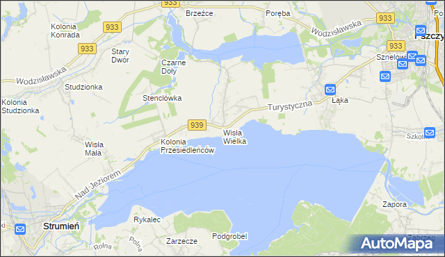 mapa Wisła Wielka, Wisła Wielka na mapie Targeo