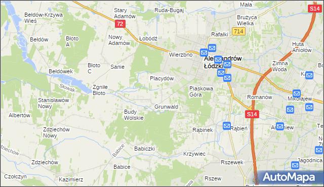 mapa Wola Grzymkowa, Wola Grzymkowa na mapie Targeo