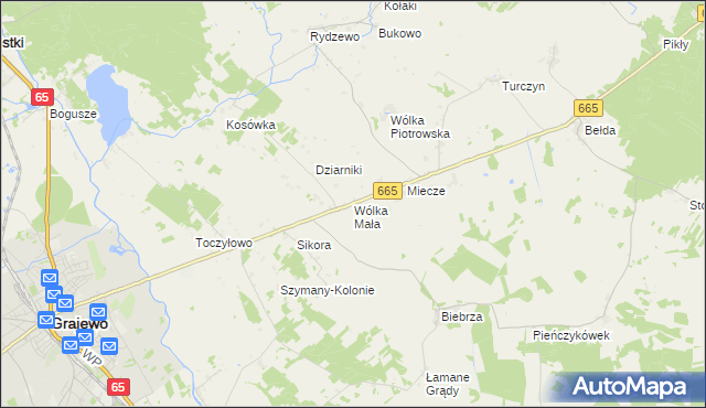 mapa Wólka Mała gmina Rajgród, Wólka Mała gmina Rajgród na mapie Targeo