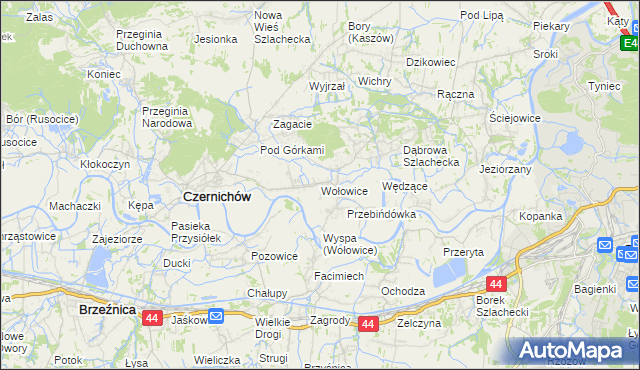 mapa Wołowice, Wołowice na mapie Targeo