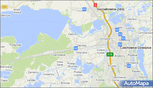 mapa Zabrzeg, Zabrzeg na mapie Targeo