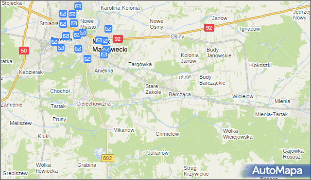 mapa Zakole-Wiktorowo, Zakole-Wiktorowo na mapie Targeo
