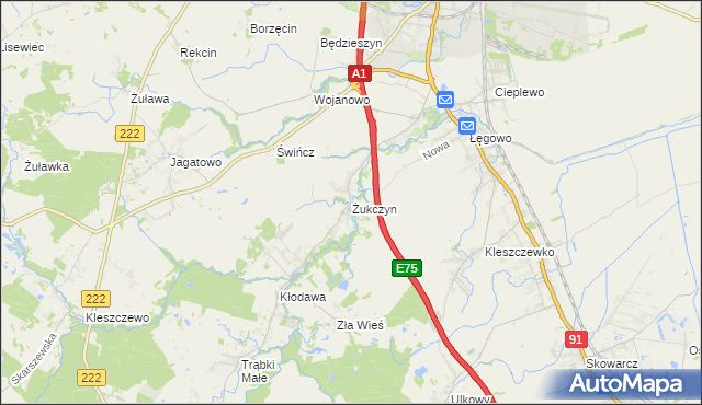 mapa Żukczyn, Żukczyn na mapie Targeo