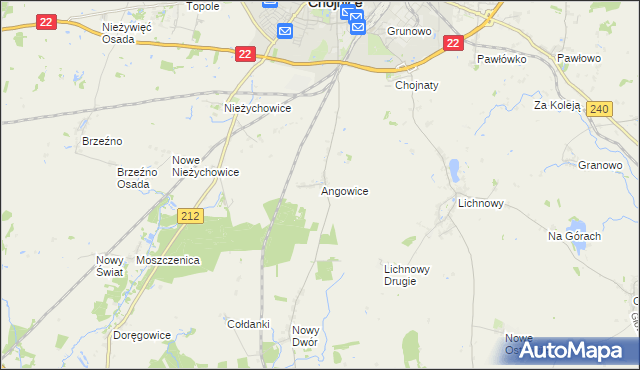 mapa Angowice, Angowice na mapie Targeo