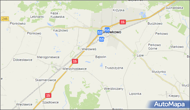 mapa Bąbolin, Bąbolin na mapie Targeo