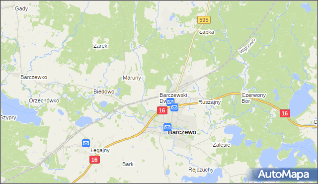 mapa Barczewski Dwór, Barczewski Dwór na mapie Targeo