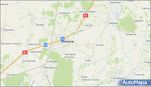 mapa Bartkowice, Bartkowice na mapie Targeo