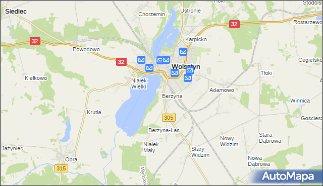 mapa Berzyna, Berzyna na mapie Targeo