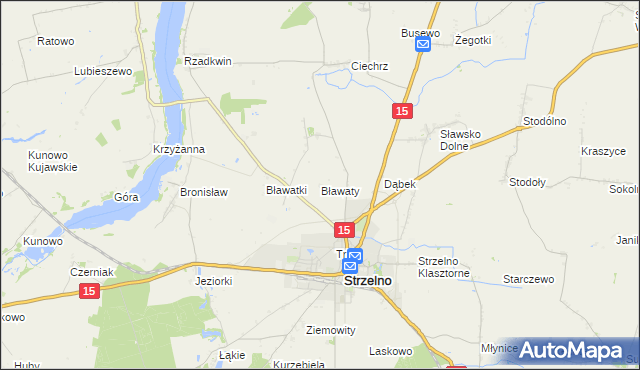 mapa Bławaty, Bławaty na mapie Targeo