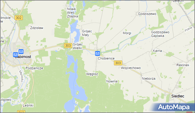 mapa Chobienice, Chobienice na mapie Targeo