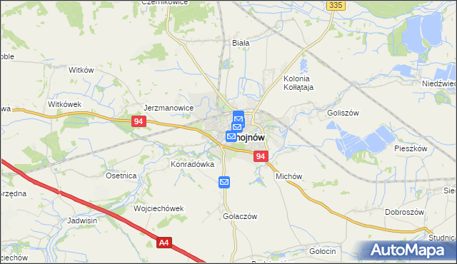 mapa Chojnów powiat legnicki, Chojnów powiat legnicki na mapie Targeo