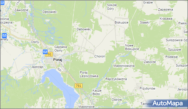 mapa Choroń, Choroń na mapie Targeo