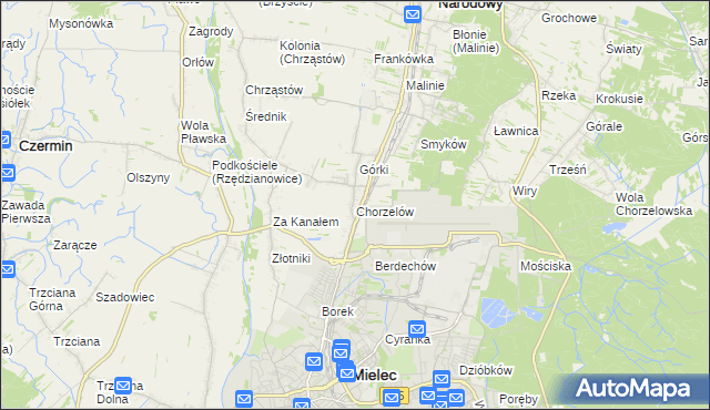 mapa Chorzelów, Chorzelów na mapie Targeo
