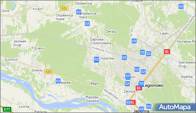 mapa Chotomów, Chotomów na mapie Targeo