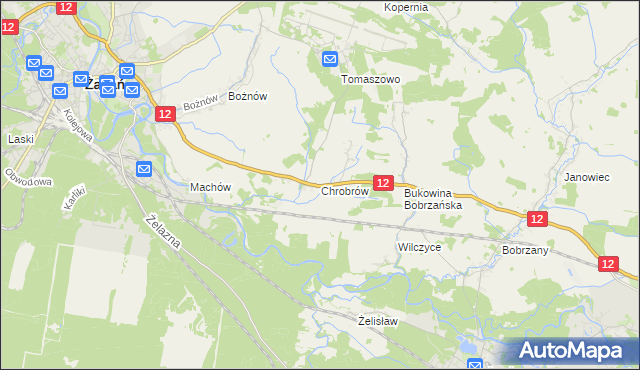 mapa Chrobrów, Chrobrów na mapie Targeo
