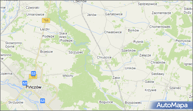 mapa Chruścice, Chruścice na mapie Targeo