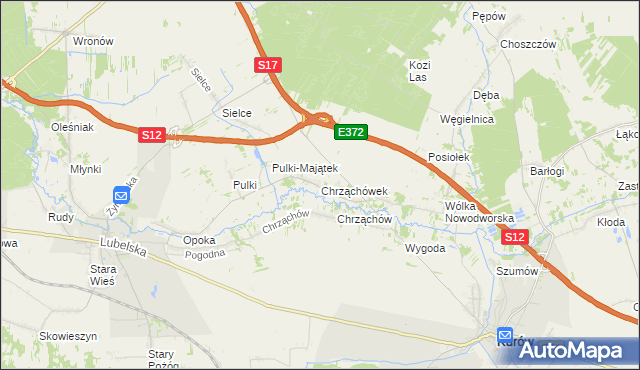 mapa Chrząchówek, Chrząchówek na mapie Targeo