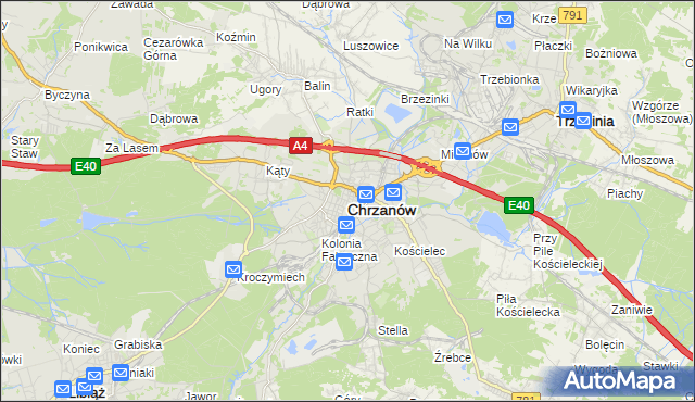 mapa Chrzanów, Chrzanów na mapie Targeo