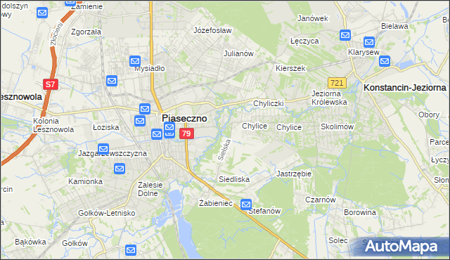 mapa Chylice-Pólko, Chylice-Pólko na mapie Targeo