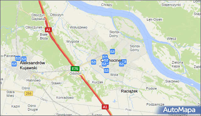 mapa Ciechocinek, Ciechocinek na mapie Targeo