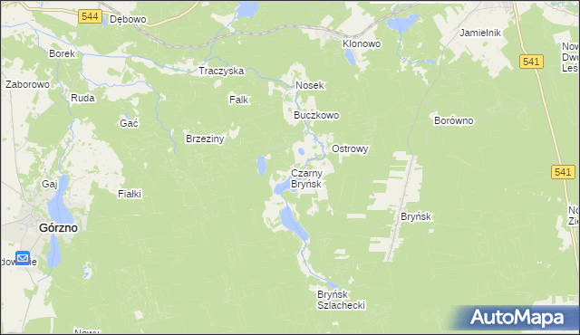 mapa Czarny Bryńsk, Czarny Bryńsk na mapie Targeo