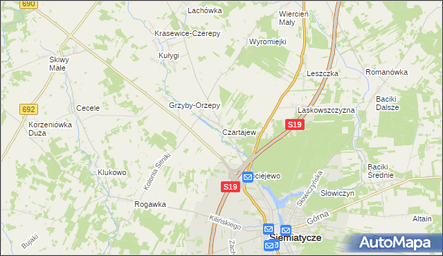 mapa Czartajew, Czartajew na mapie Targeo