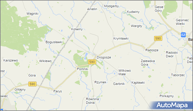 mapa Drogosze, Drogosze na mapie Targeo