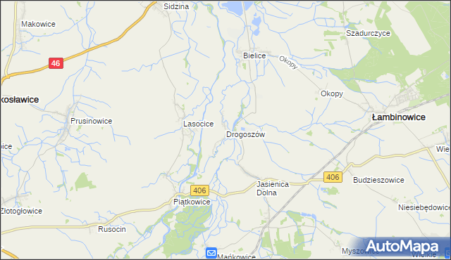 mapa Drogoszów, Drogoszów na mapie Targeo