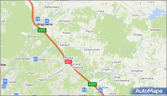 mapa Dziechciniec, Dziechciniec na mapie Targeo
