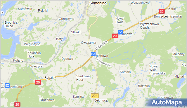 mapa Egiertowo, Egiertowo na mapie Targeo