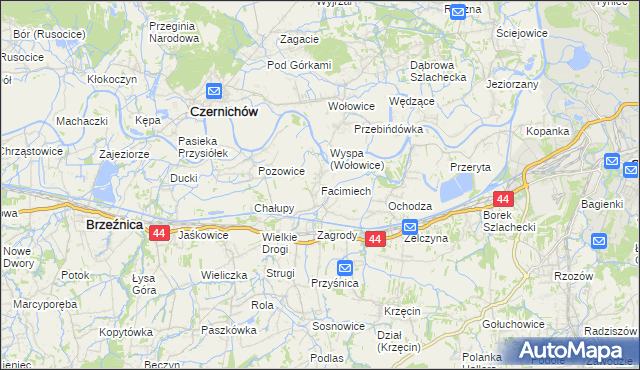 mapa Facimiech, Facimiech na mapie Targeo