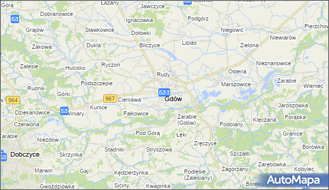 mapa Gdów, Gdów na mapie Targeo