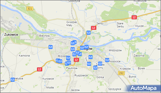 mapa Głogów, Głogów na mapie Targeo