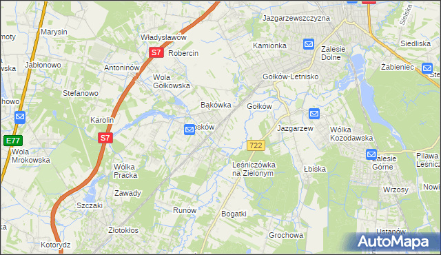 mapa Głosków-Letnisko, Głosków-Letnisko na mapie Targeo