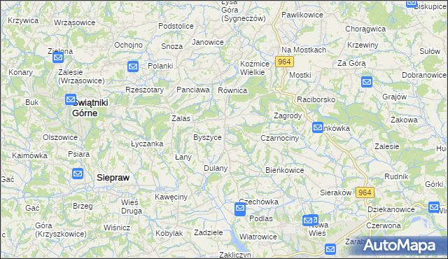 mapa Gorzków gmina Wieliczka, Gorzków gmina Wieliczka na mapie Targeo