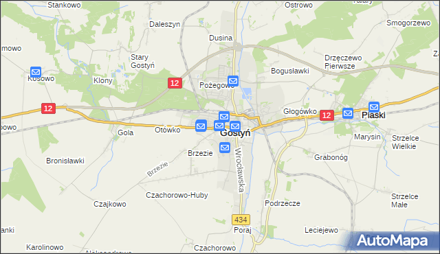 mapa Gostyń, Gostyń na mapie Targeo