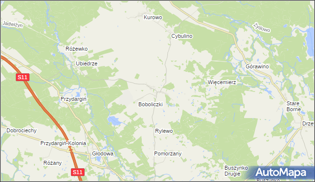 mapa Gozd, Gozd na mapie Targeo