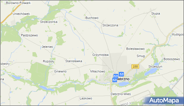 mapa Grzymisław, Grzymisław na mapie Targeo