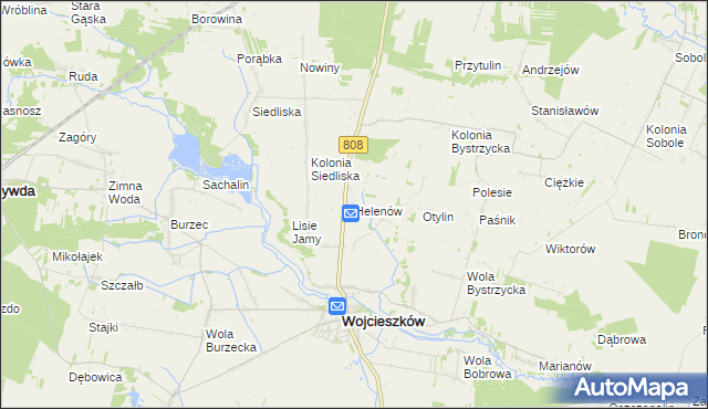 mapa Helenów gmina Wojcieszków, Helenów gmina Wojcieszków na mapie Targeo
