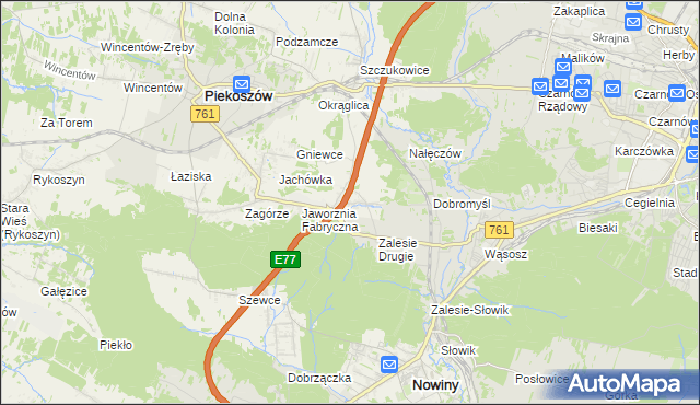 mapa Janów gmina Piekoszów, Janów gmina Piekoszów na mapie Targeo