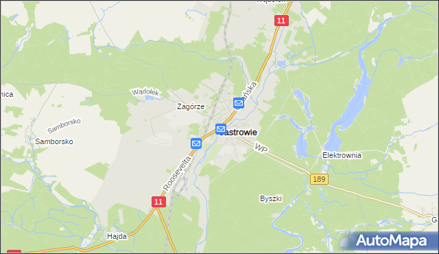 mapa Jastrowie, Jastrowie na mapie Targeo