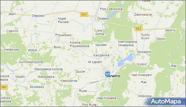 mapa Karczemka gmina Skrwilno, Karczemka gmina Skrwilno na mapie Targeo