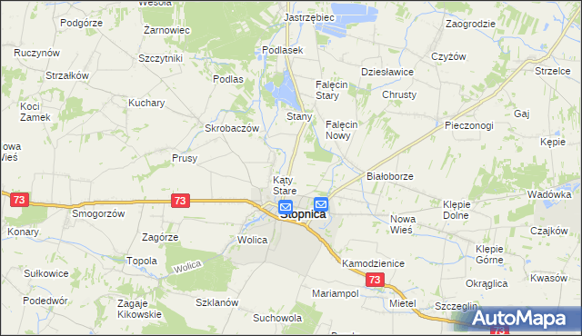 mapa Kąty Nowe, Kąty Nowe na mapie Targeo