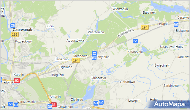 mapa Kobylnica gmina Swarzędz, Kobylnica gmina Swarzędz na mapie Targeo