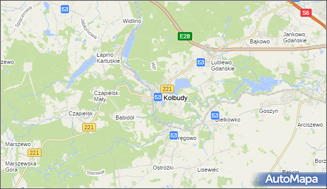 mapa Kolbudy, Kolbudy na mapie Targeo