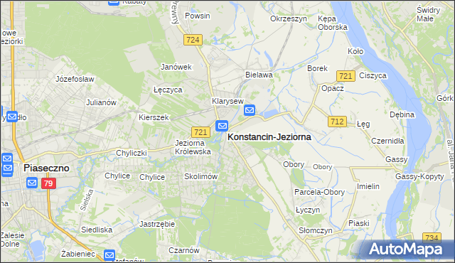 mapa Konstancin-Jeziorna, Konstancin-Jeziorna na mapie Targeo
