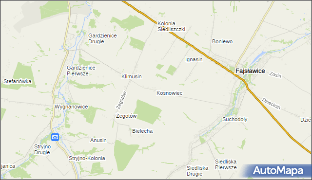 mapa Kosnowiec, Kosnowiec na mapie Targeo