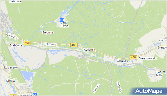 mapa Kotlarnia, Kotlarnia na mapie Targeo