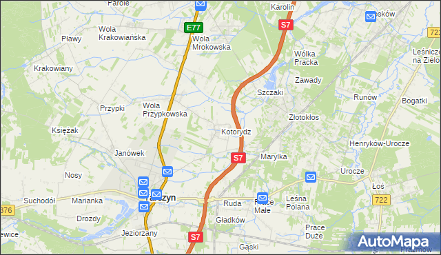 mapa Kotorydz, Kotorydz na mapie Targeo